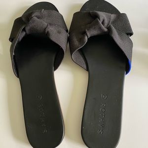 Rothys black knot sandals. Worn once! Excellent condition